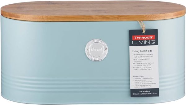 Typhoon Living Bread Bin 16x33x17.5cm Blue Discount