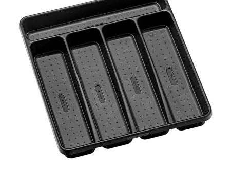 Madesmart 5 Compartment Cutlery Tray - Carbon Hot on Sale