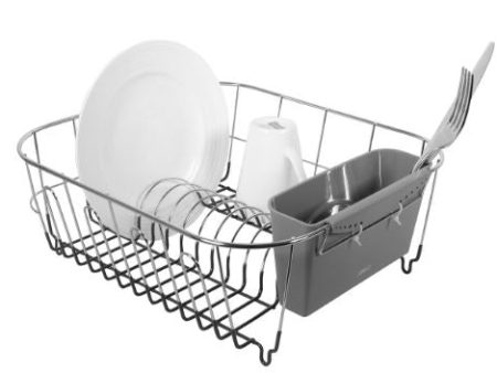 Avanti Slimline Dish Rack Small Grey Supply