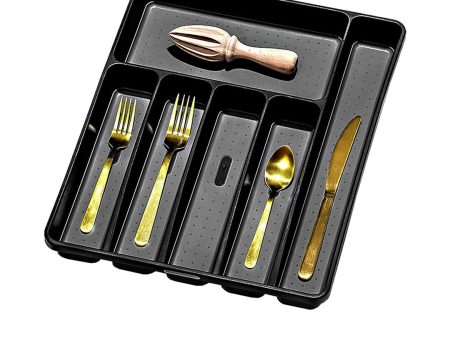 Madesmart 6 Compartment Cutlery Tray - Carbon Fashion