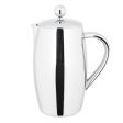 Twin Wall Coffee Plunger Stainless Steel 500ml Fashion