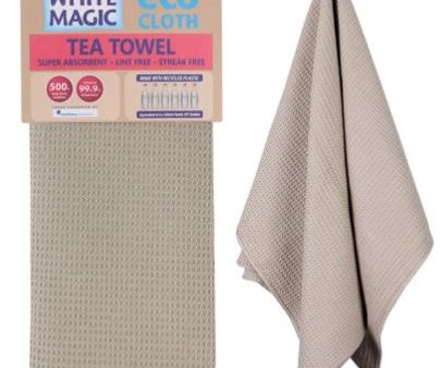 White Magic - Eco Cloth Tea Towel - Pebble Cheap