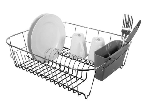 Avanti Slimline Dish Rack Large Grey For Cheap