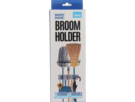 White Magic Broom Holder - Regular For Sale